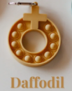 Decade Rosary Pop-It Keychain: Daffodil
