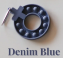 Decade Rosary Pop-It Keychain: Denim Blue