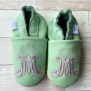 Emmaus Crib Shoes: Mint (18-24 mos)