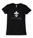 One Life is All We Have to Live with Fleur-de-lis, St. Joan of Arc, T-shirt (Small)