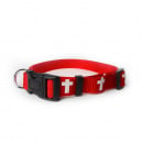 Red Non-Padded Cross Collar (Medium)