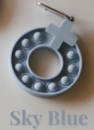 Decade Rosary Pop-It Keychain: Sky Blue