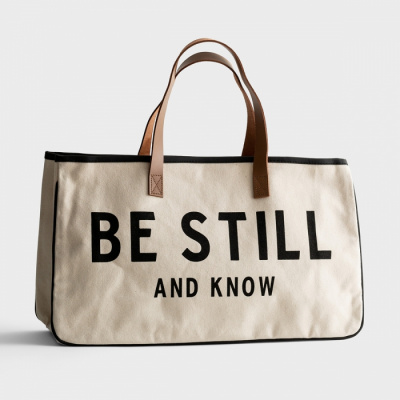 Bible Tote: Be Still And Know (Brown)