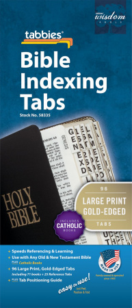 Tabbies Bible Index Tabs - Catholic, Large Print, Gold Edges