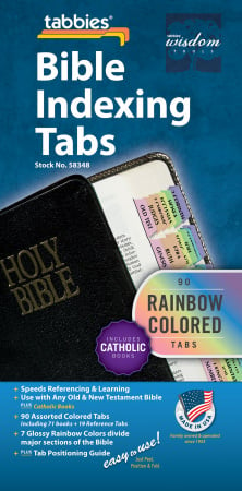 Rainbow Bible Indexing Tabs Including Catholic Books