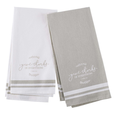 Give Thanks in Everything Cotton Tea Towel Set