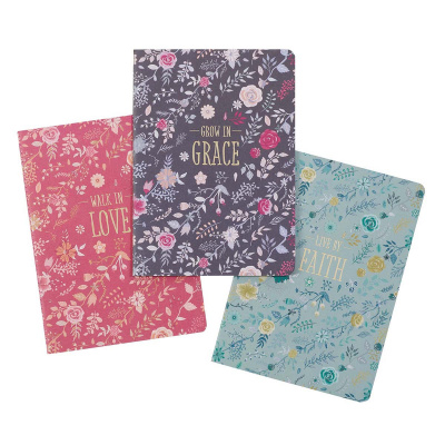 Grace, Love, Faith Large Notebook Set