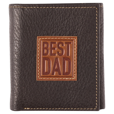 Wallet: Best Dad Ever (Genuine Leather Trifold)