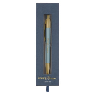 Gift Pen: Rejoice Always (Frosty Blue)
