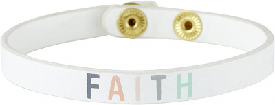 Bracelet: Faith (Snap Leather, Adjustable)