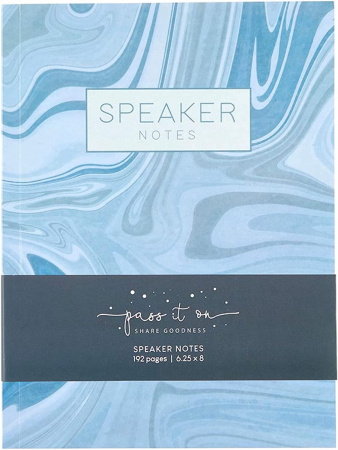 Speaker Notes Journal: Blue Marble (6" x 8")