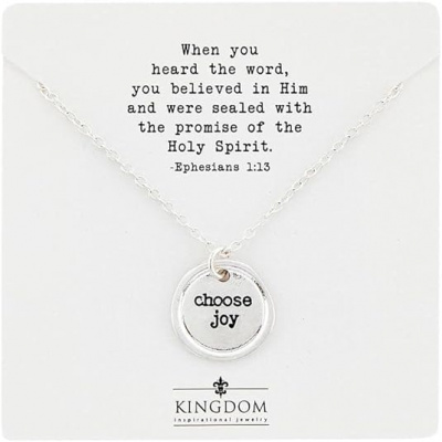 Pendant Necklace: Choose Joy (20in chain)