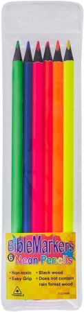 Bible Highlighter Pencils: Neon (Set of 6)