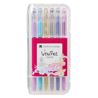 Gel Pen Set: 12 Pack Assorted Colors