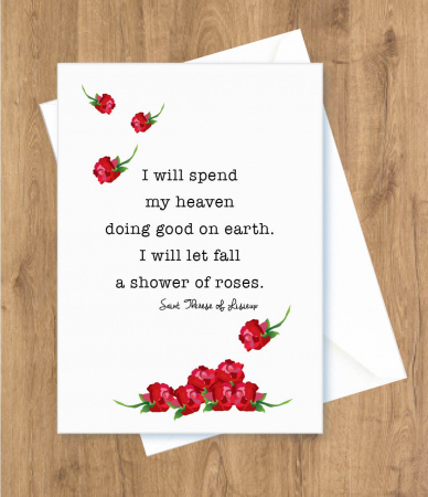 I will spend my heaven... St. Therese of Lisieux Novena Card