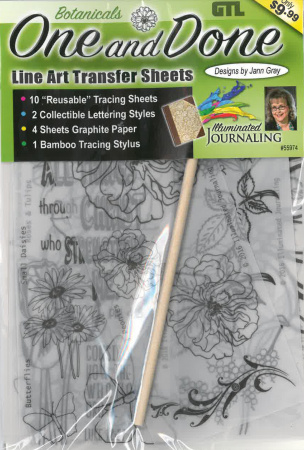 One & Done Line Art Transfer Sheets: Botanicals