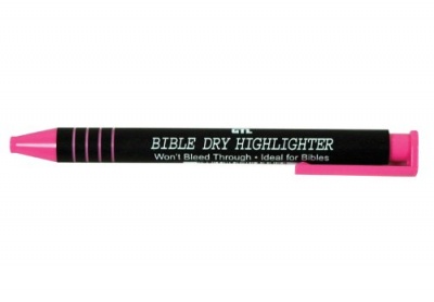 Bible Dry Highlighter: Pink (No Backer-Card)