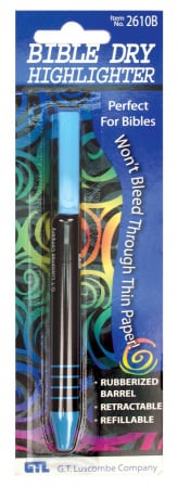 Bible Dry Highlighter: Blue (Carded)