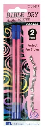 Bible Dry Highlighter Refill: Pink (2pk)