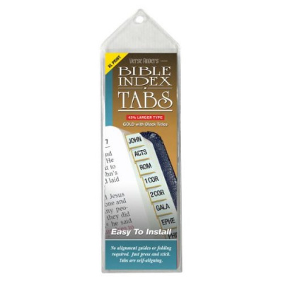 Verse Finders Thin Pack XL Print Bible Tabs (Gold)