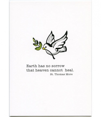 Earth Has No Sorrow, St. Thomas More Sympathy Card