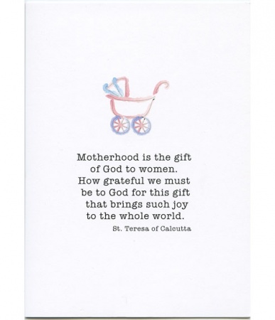 Motherhood is a Gift Baby Shower Card