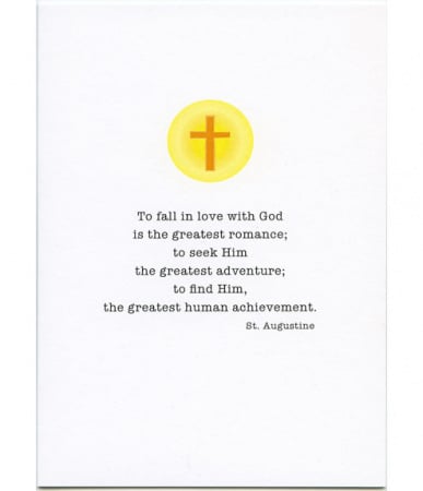 To Fall In Love With God, St. Augustine Priest Anniversary Card
