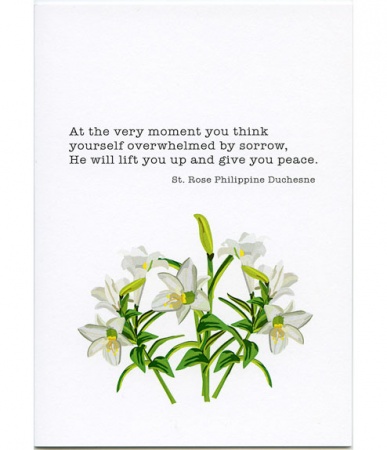 He Will Lift You Up, St. Rose Philippine Duchesne Sympathy Card