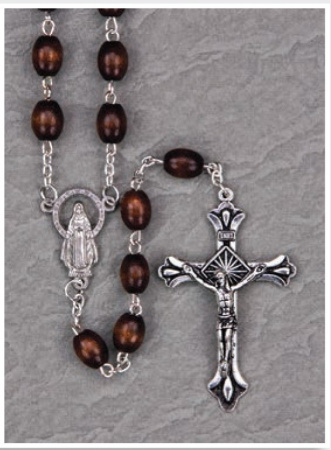 Dark Brown Keepsake Rosary