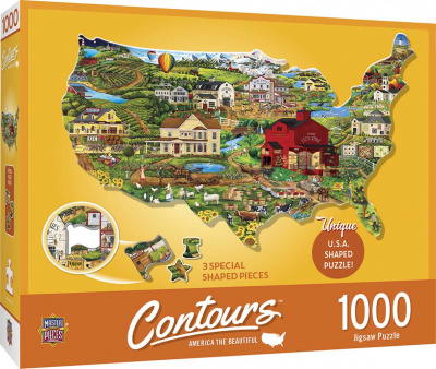 United States 1000 Piece Shaped Puzzle