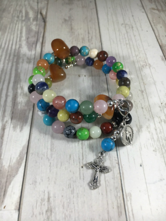 Our Lady of Charity Rosary Bracelet (Multi-Stone)