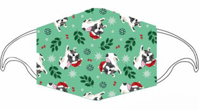 Kids Face Mask: Christmas Puppies