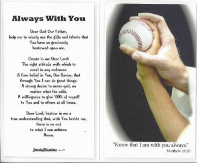 Baseball Prayer Card