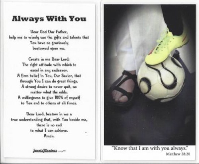 Soccer (Woman / Girl) Prayer Card