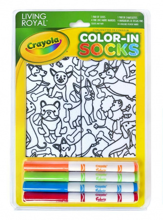 Color-In Socks: Puppies Galore