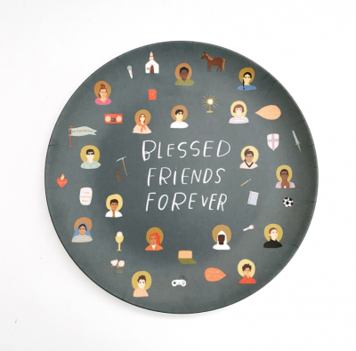 Plate: Blessed Friends Forever (10" Melamine)
