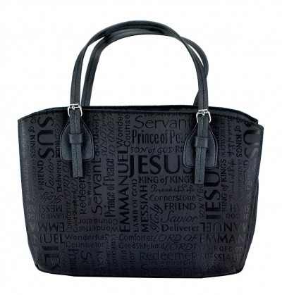 Names of Jesus Handbag Style Bible Cover - Black - Extra Large