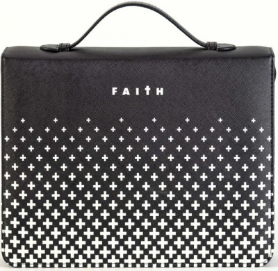 Bible Cover: Faith (X-Large, Black & White)