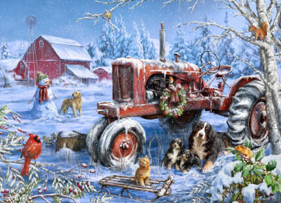 Christmas on The Farm Jigsaw Puzzle (1000 Piece)