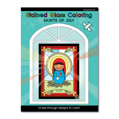 Stained Glass Coloring Book- July Saints