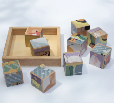 Wooden Cube Puzzle: Christmas Nativity