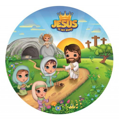 Jesus is my King Round Plate