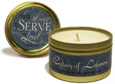 Cedars of Lebannon Scented Candle: As For Me And My House