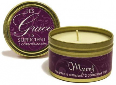 Myrrh Scented Candle: His Grace is Sufficient