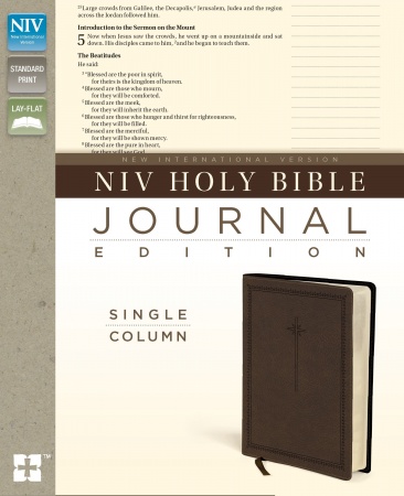 NIV, Holy Bible, Journal Edition, Imitation Leather, Brown Imitation Leather
