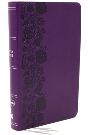 NKJV Large Print End-of-Verse Reference Bible (Purple, Leathersoft)