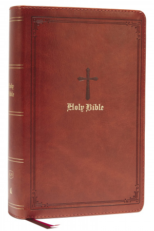 KJV Personal Size Large Print Single-Column Reference Bible (Leathersoft, Brown)