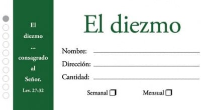  (El Diezmo) Spanish Offering Envelope (Pack Of 100)
