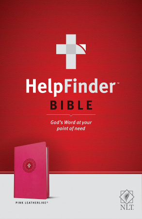 HelpFinder Bible NLT: God’s Word at Your Point of Need (Pink)