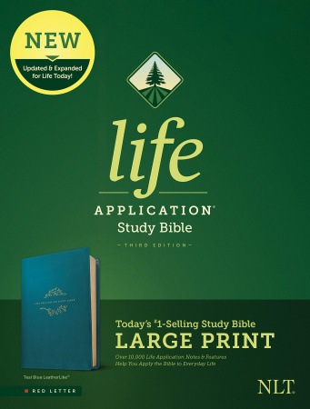 NLT Life Application Study Bible, Third Edition, Large Print (Teal Blue)